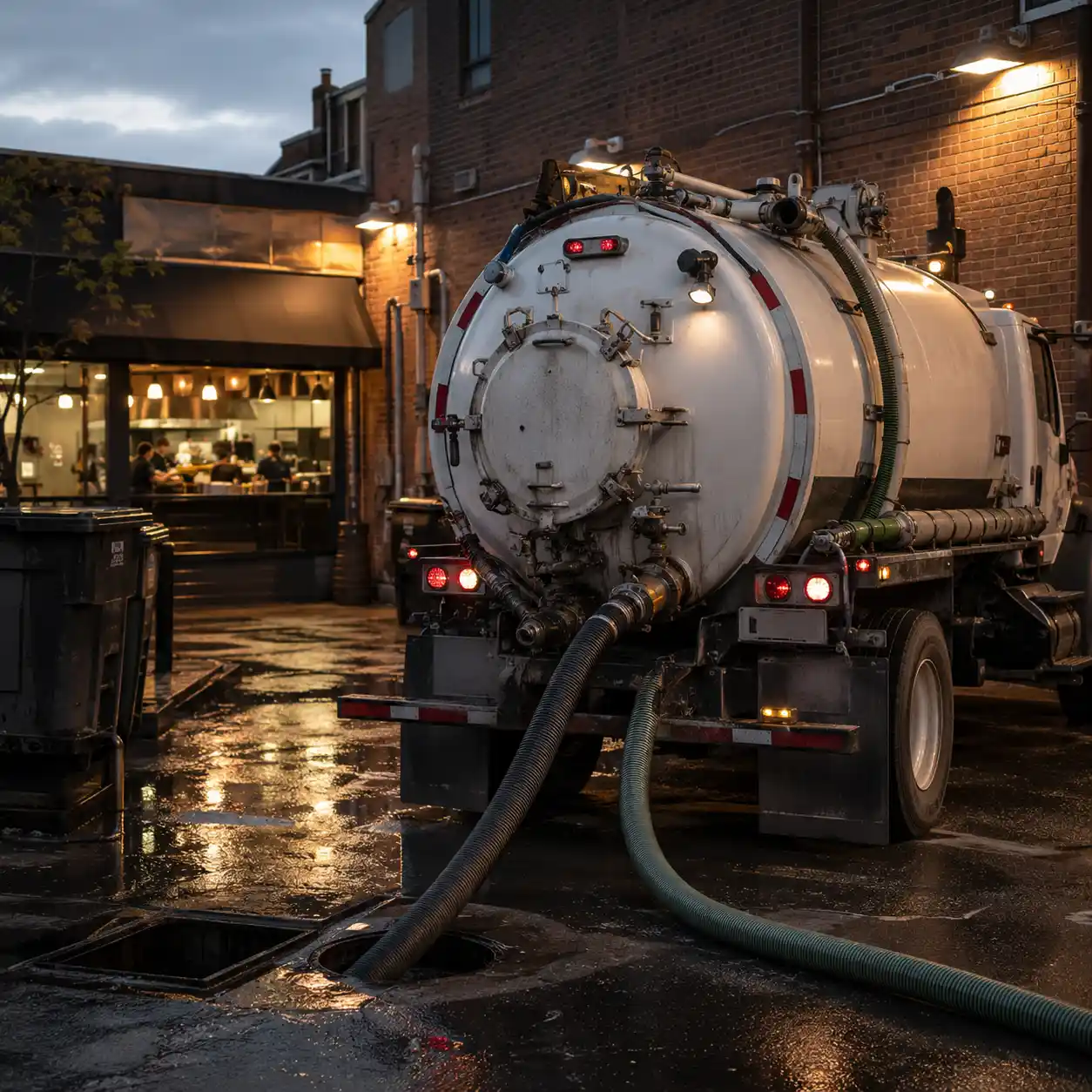 Commercial kitchen grease trap service