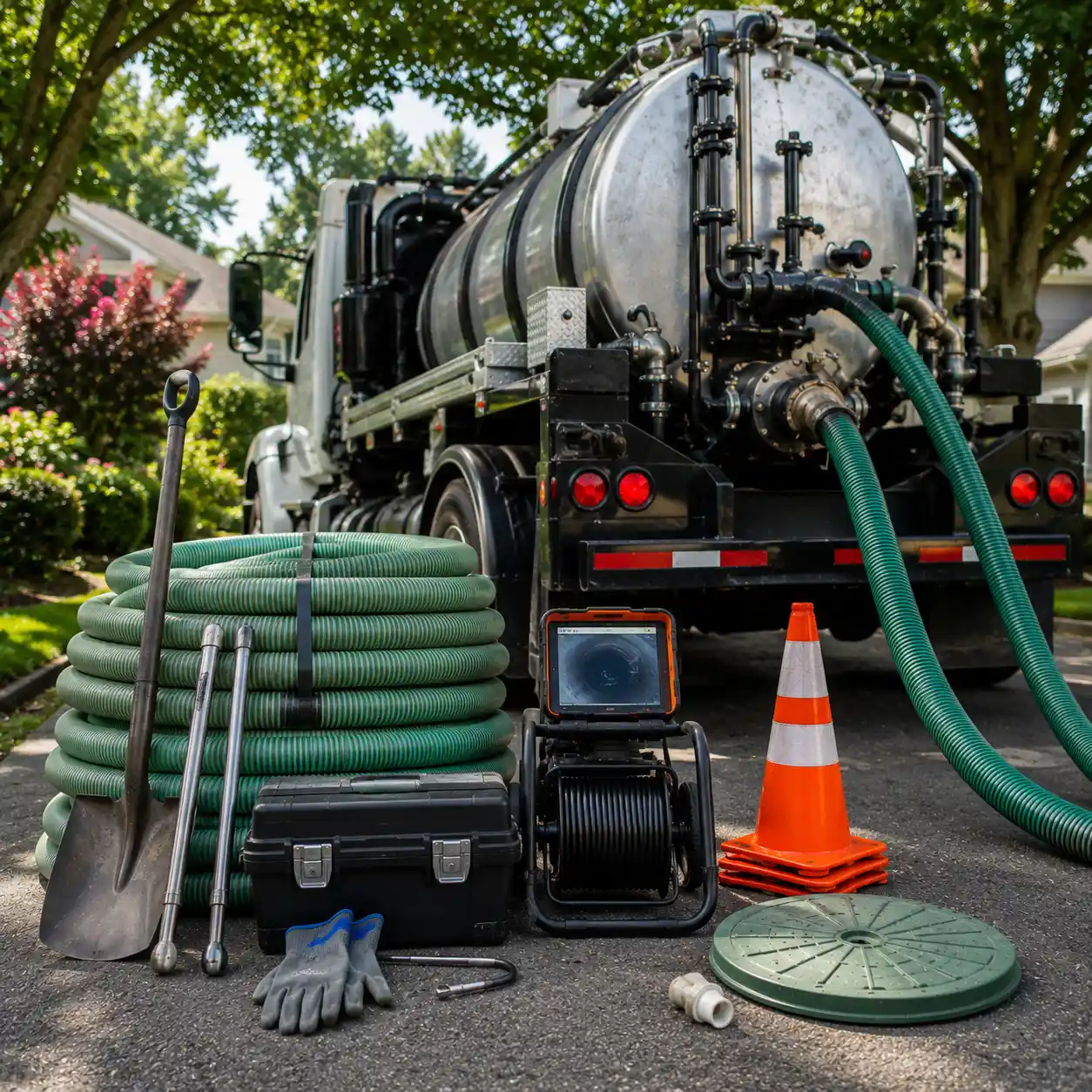 Grease trap cleaning at a commercial kitchen in Cobb County